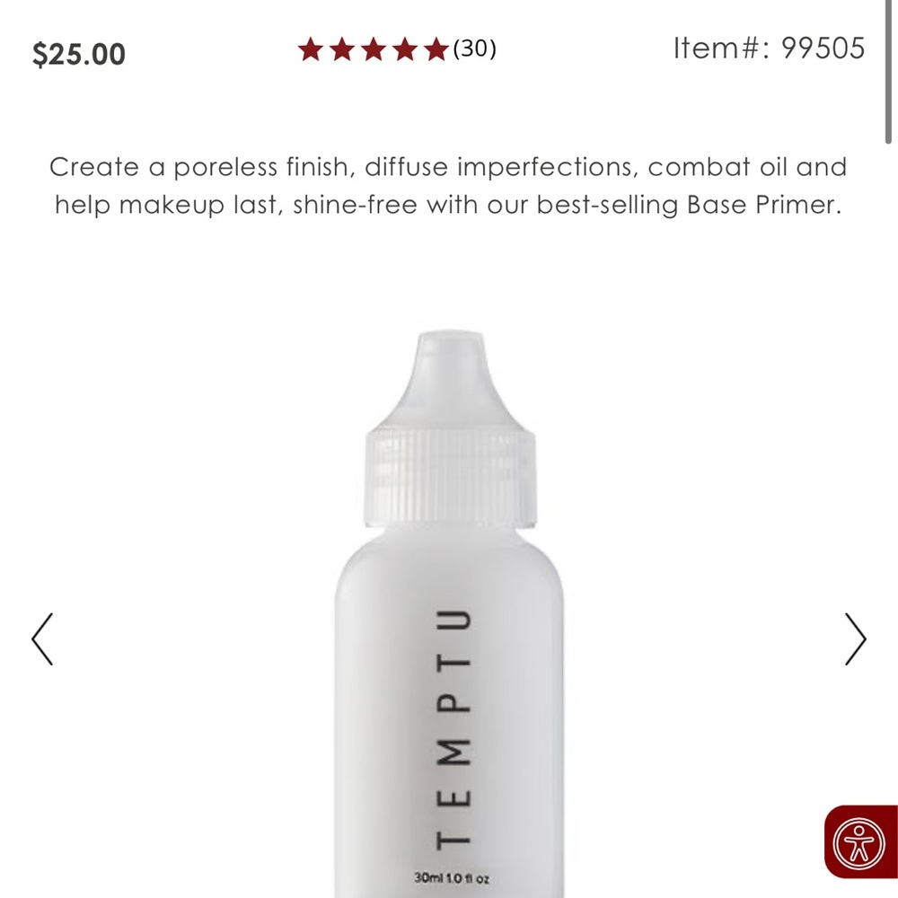 Temptu foundation face primer